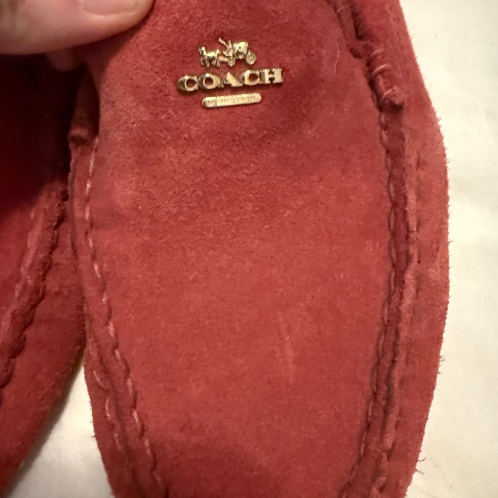 Coach Red Suede Loafers